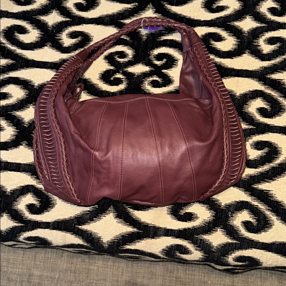 Chic Maroon Hobo Bag